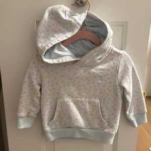 Kids Floral Hoodie - Light Blue